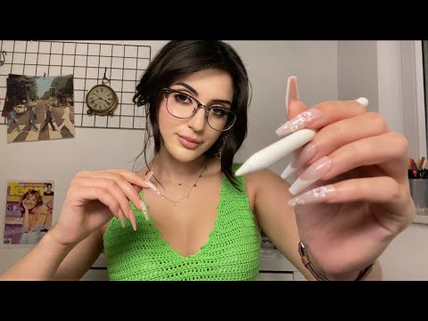 ASMR giving you the shivers ~ x marks the spot, drawing on your face, scratching,...