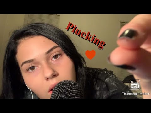 ASMR | plucking away anxiety/negativity❤️