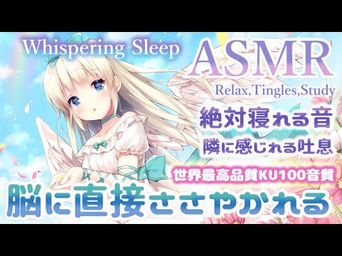 🛑[ASMR] 確実に睡眠に入れる、超高音質の脳まで癒す安眠音。癒しの囁き吐息。Ear Massage, Sleep, Relax, Tingle【Whispering/KU100睡眠導入】