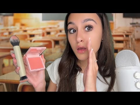 ASMR| YOU sit next to the POPULAR gossip girl in CLASS 😳