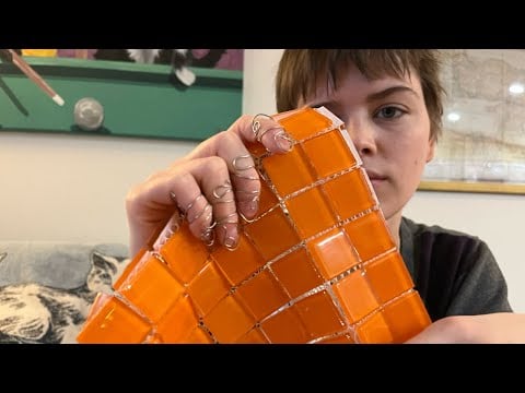 ASMR Tile Tapping and Scratching | ASMR if You Need Sleep Now (Whispered)