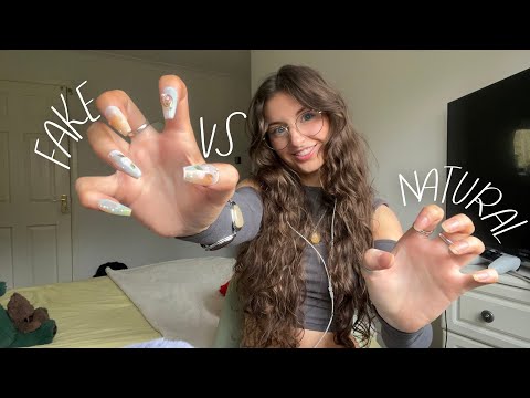 ASMR Fake VS Natural nail tapping!