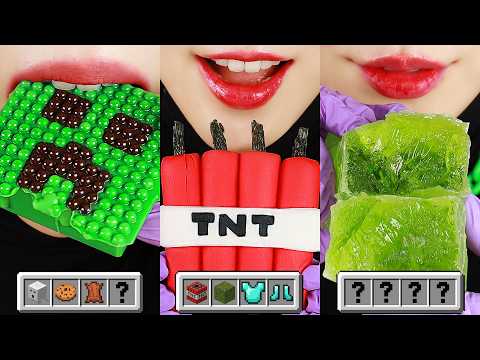 MINECRAFT FOOD ASMR IN REAL LIFE COMPILATION 🌳| MINECRAFT ERASER UNBOXING ASMR 🎁