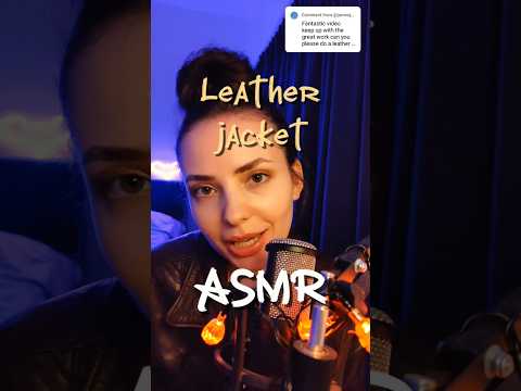 Tapping and scratching on a leather jacket ASMR 🧥 (requested) #asmr #asmrsounds #asmrvideo #shorts