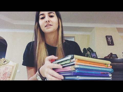 АСМР мои школьные дневники. Вспоминаем юные годы / ASMR school diaries