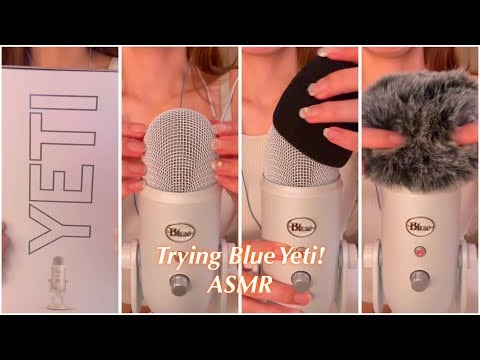 ASMR｜Trying New Mic, Blue Yeti🎙️｜Foam/Fluffy Cover｜Nail Tapping, Scratching, Rubbing（No Talking）