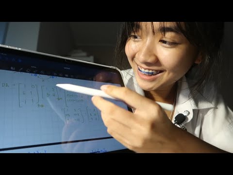 ASMR Role play tutorial math with me ติวคณิตด้วยกันจนเผลอหลับไปเลยก็ได้นะ😴🧮