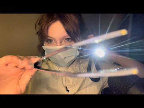 asmr brain surgery 🧠 soft spoken doctor roleplay | xxl tweezers , latex gloves , visual triggers