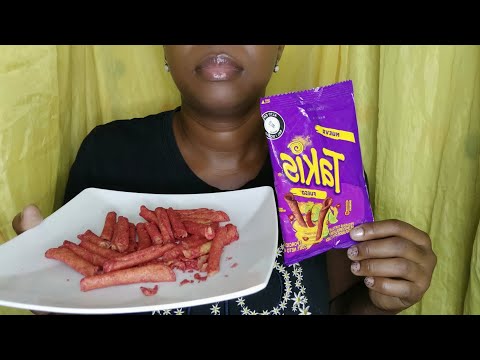 ASMR💜 comiendo Takis sabor a Chile🌶️ y limón 🍋 Fuego 🔥🔥🔥😛