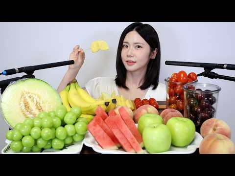 ASMR.sub 과즙 가득한 여름 과일 먹방🍉 | Crunchy, Juicy Summer Fruit Mukbang | 9 Fruits