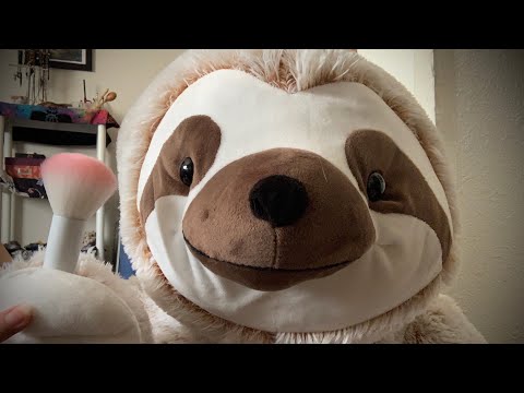 Pampering a Giant Stuffed Sloth ASMR | No Talking | Lofi Monday's