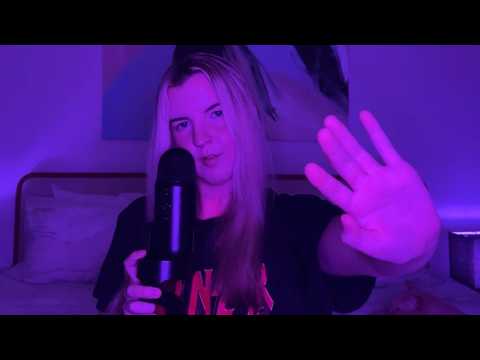 ASMR Inaudible Whisper Ramble *mouth sounds and hand movements*