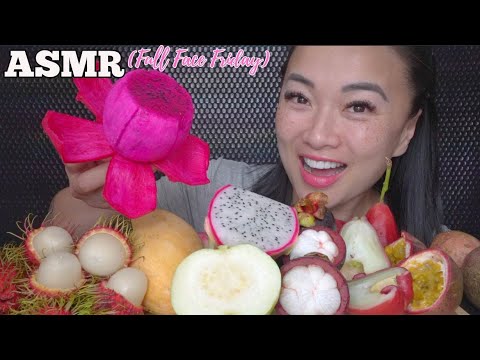ASMR FULL FACE FRIDAY *TROPICAL FRUITS (EATING SOUNDS) NO TALKING | SAS-ASMR