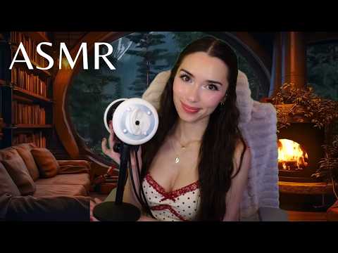ASMR for Sleep ✧ Whispering in a Cozy Cabin with a Fireplace & Thunderstorm (Twitch VOD)