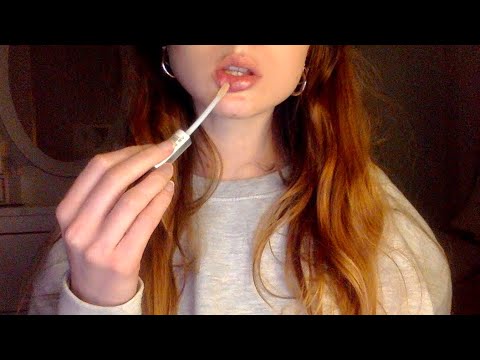 ASMR | lip smacking & lipgloss application w/mic nibbling✨