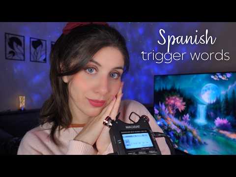 ASMR • Clicky Spanish Trigger Words (binaural)