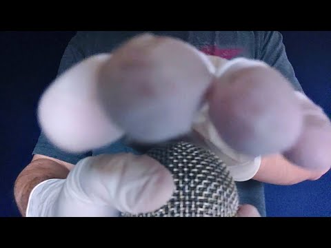 ASMR Fast Aggressive Hand Sounds, Mic Gripping/Tapping w/ Latex Gloves (no talking)