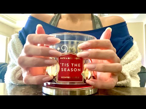 ASMR Tapping Glass with Long, Natural Nails (Baby Pink Polish 💅)