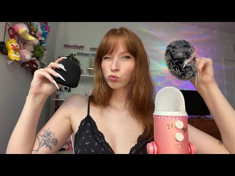 ASMR | FAST & AGGRESSIVE Mic Scratching & Tapping (Bare, Foam, Fluffy Cover w/ Visuals)