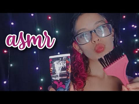 ASMR ROLEPLAY - PINTANDO SEU CABELO 💆🏻‍♀️