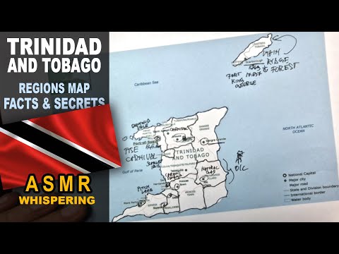 ASMR: TRINIDAD and TOBAGO islands map tracing | Less known facts and Highlights | ASMR maps & facts