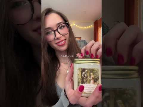 #ASMR tin lid tapping with my nails 🕯️