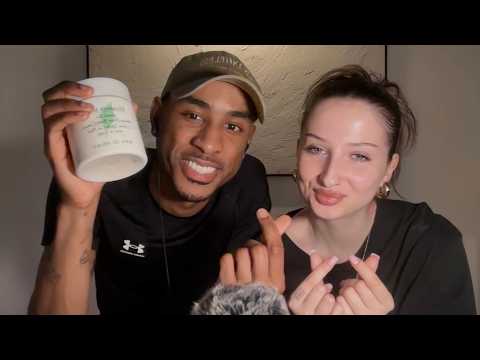 my boyfriend tries asmr for the first time