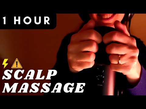 ASMR - [ 1 hour ] FAST and AGGRESSIVE SCALP SCRATCHING MASSAGE | mic scratching with foam cover