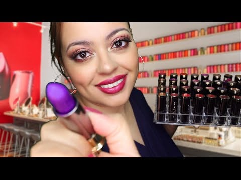 ASMR| Beauty Labs RP - Finding your Perfect Shade (Lipstick Application)