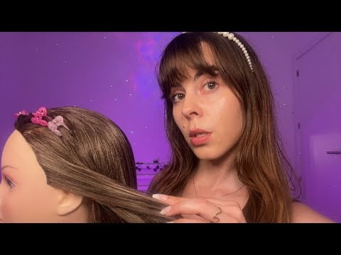 ASMR Mean Girl Who Pretends She Doesn't Like You but Secretly does plays with your Hair Roleplay 💜