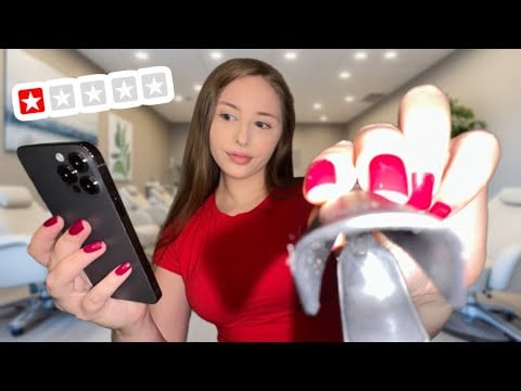 ASMR Roleplay | Worst Rated Nail Tech RUINS Your Nails 💅🏼😩⭐️