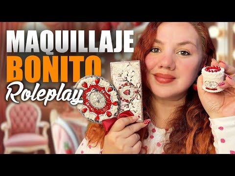 🌙 ASMR Español Hago tu Maquillaje BONITO & ROMANTICO Roleplay para Dormir  🍓 #flowerknows