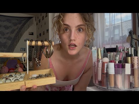 ✨ makeup & jewelry organization ✨ ASMR with your bestie (personal attention roleplay & clean w/ me)