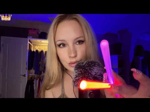 Chopstick light sabers: plucking & scanning your face until I sense a tingle 🥢| Tingle Master ASMR
