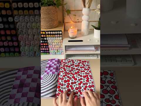 ASMR Coloring Satisfying patterns 🍒 #satisfyingvideos #asmrcoloring #oddlysatisfyingvideos
