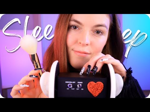 ASMR 3Dio Ear Brushing, Fluffy Ear Massage, Brain Scratch, & More (w/Tingly Delay Effect) 💜