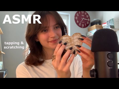 ASMR ~ Upclose Tapping, Scratching and Whispers (for sleep/study)