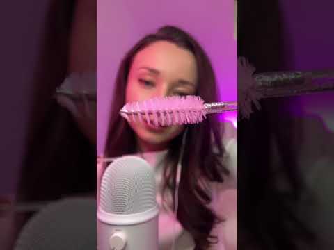 Brushing your lashes #asmr #relax #triggersforsleep #asmrsounds #brush #brushing