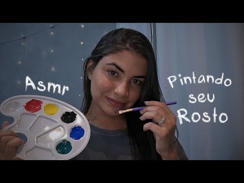 ASMR Pintando seu rosto até você dormir 🎨 💤(ALERTA DE SONO RÁPIDO)