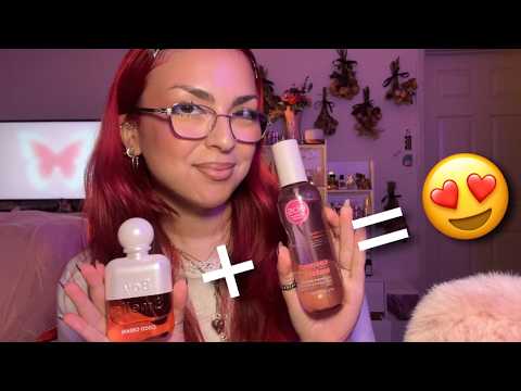ASMR ☆ My Favorite Perfume Layering Combos (tingly rambles, tapping, mouth sounds)