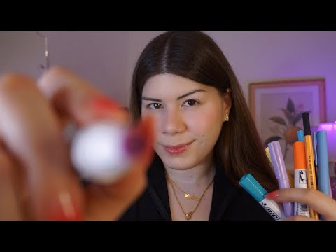 ASMR colorindo seu rosto até você DORMIR PROFUNDAMENTE 🎨