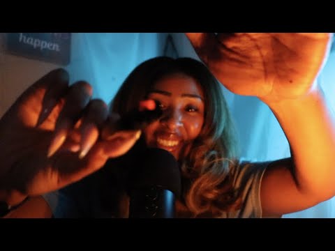 ASMR Combing Aura + Drawing Reiki Symbols with Cinnamon 🥴💕