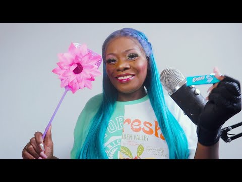 SWATTING THE CAMERA UP CLOSE ASMR CHEWING GUM