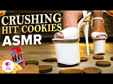 ASMR | Crushing Hit Cookies with High Heels 4K