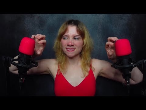 ASMR -  Gentle Mic Scratching with Ear to Ear Whispers