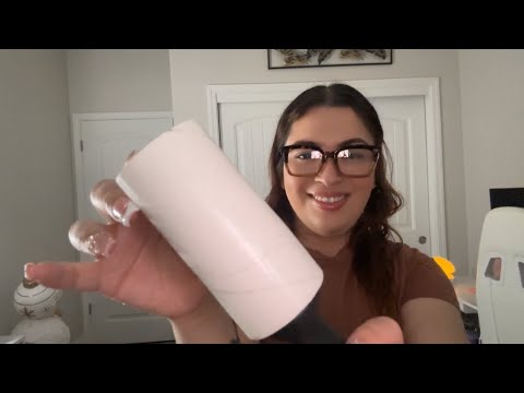 ASMR| Lint rolling you because you have lots of dog hair on your clothes (some fabric sounds)