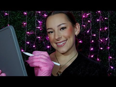 ASMR Face Measuring and Writing Measurements For Relaxation