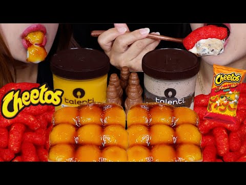 ASMR DANGO MOCHI BALLS, MANGO ICE CREAM TUB, COOKIES & CREAM LAYER SUNDAE, FLAMIN HOT CHEETOS 먹방