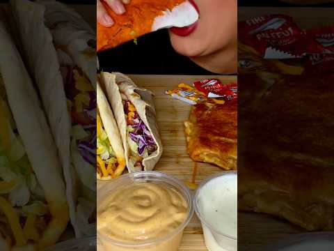 CRUNCHY NACHO TACO #asmr #tacobell #tacos #food #shorts