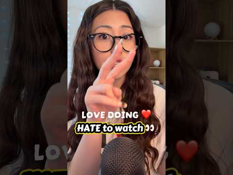 ASMR triggers I love doing but HATE to watch 🫪👀 #asmr